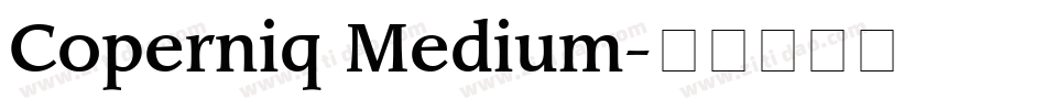 Coperniq Medium字体转换
